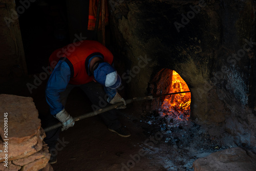 Pottery Oven with a Man