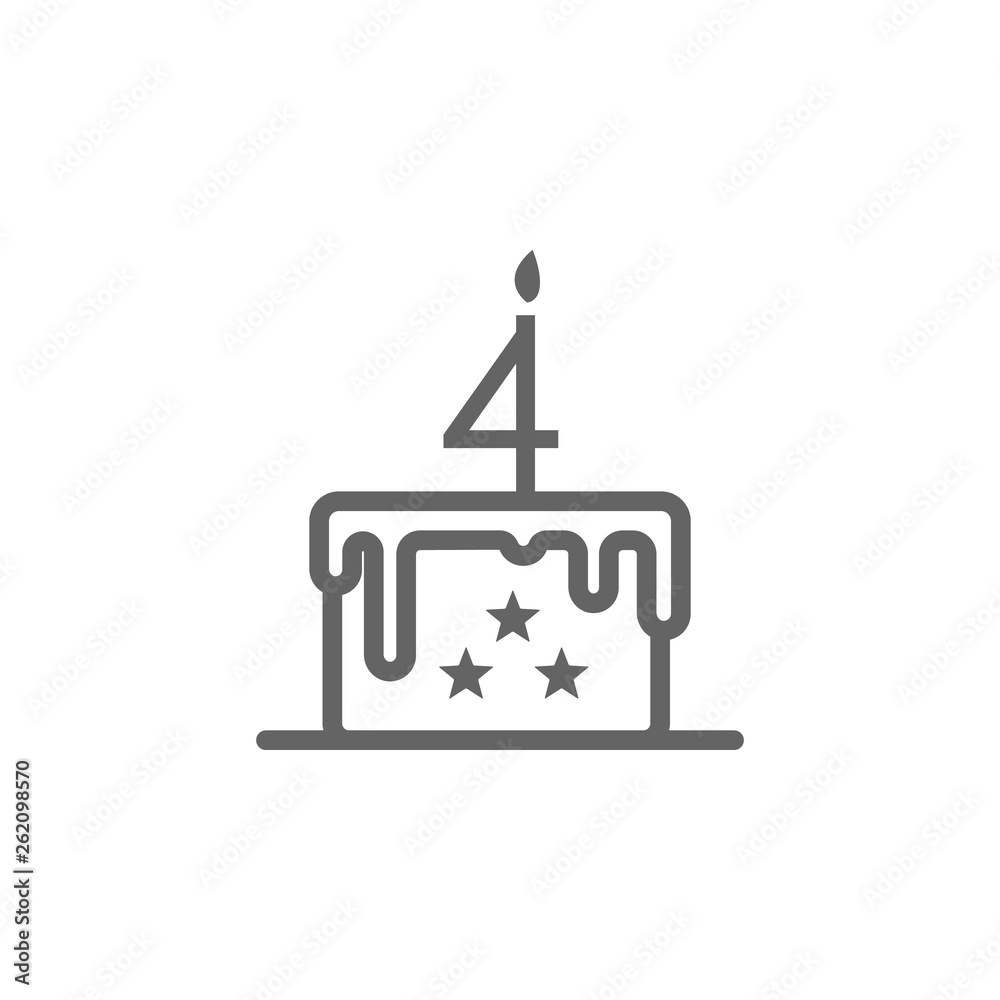 Cake, 4th July icon. Element of 4th of july icon. Thin line icon for website design and development, app development. Premium icon Cake, 4th July icon. Element of 4th of july icon. Thin line icon for website design and development, app development. Premium icon