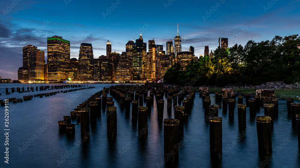 Manhattan Skyline mit Hudson River in New York
