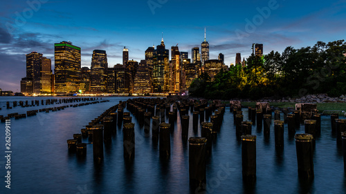 Manhattan Skyline mit Hudson River in New York