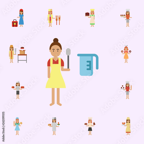 measuring jar, bakery color icon. Bakery icons universal set for web and mobile