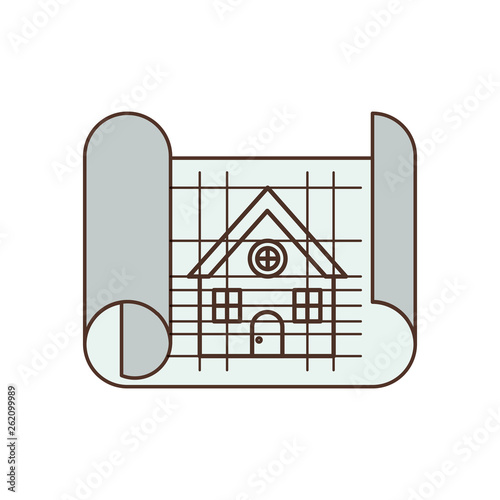 construction plan isolated icon