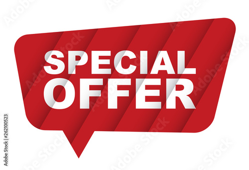 red vector banner special offer