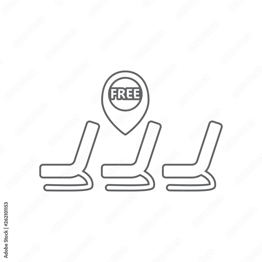 Airport Seat place, waiting area icon. Element of Airport for mobile concept and web apps icon. Outline, thin line icon for website design and development, app development Airport Seat place, waiting area icon. Element of Airport for mobile concept and web apps icon. Outline, thin line icon for website design and development, app development