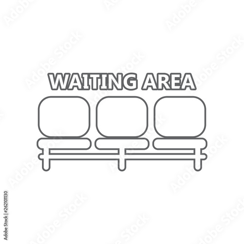 Airport Seat place, waiting area icon. Element of Airport for mobile concept and web apps icon. Outline, thin line icon for website design and development, app development