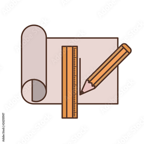 construction plan isolated icon