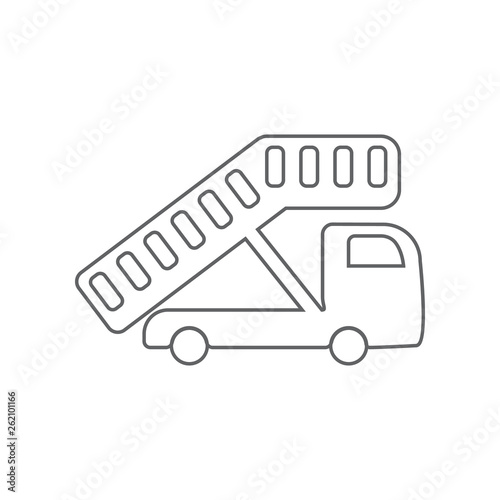 Gangway of plane gangplank icon. Element of Airport for mobile concept and web apps icon. Outline, thin line icon for website design and development, app development