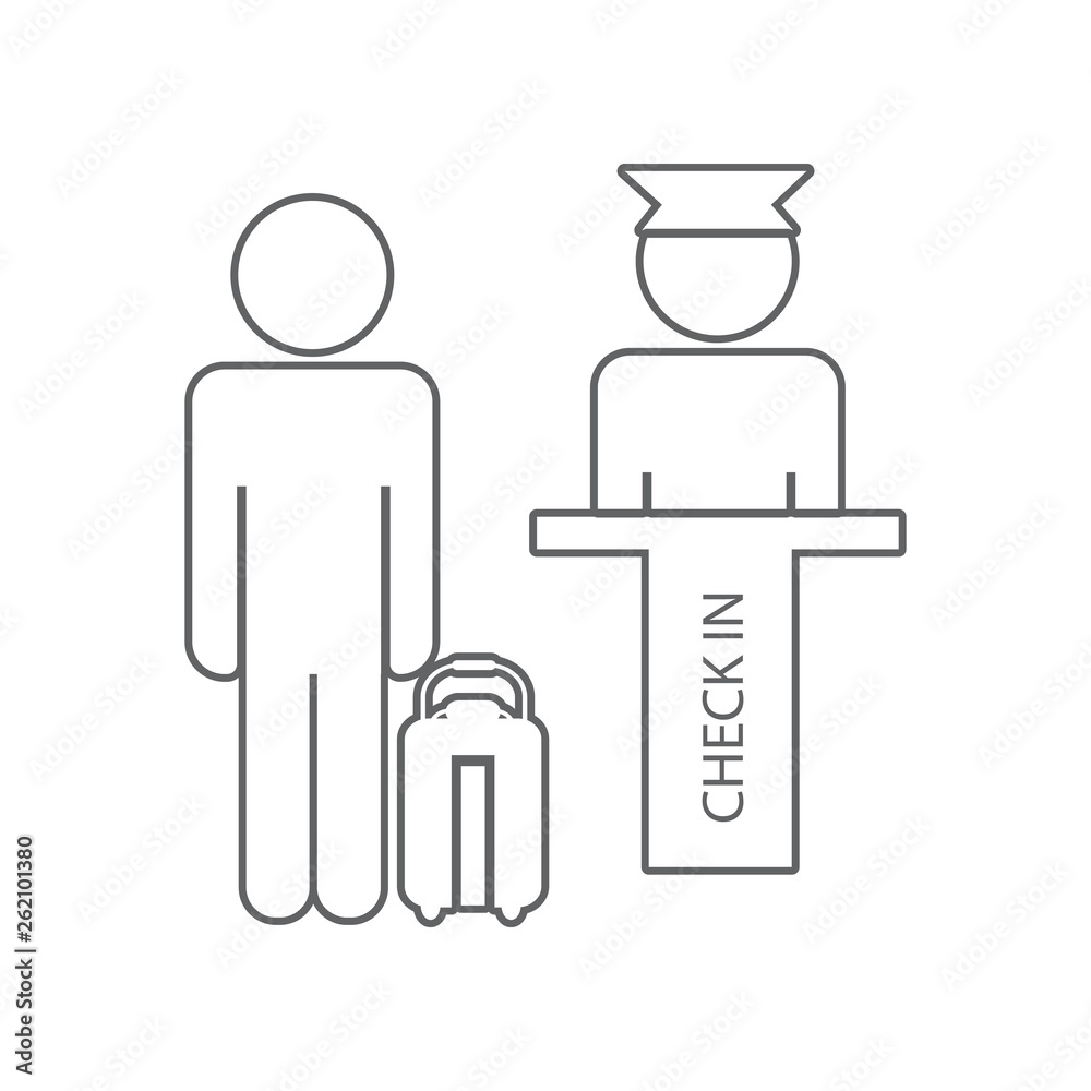 Border icon. Element of Airport for mobile concept and web apps icon. Outline, thin line icon for website design and development, app development Border icon. Element of Airport for mobile concept and web apps icon. Outline, thin line icon for website design and development, app development