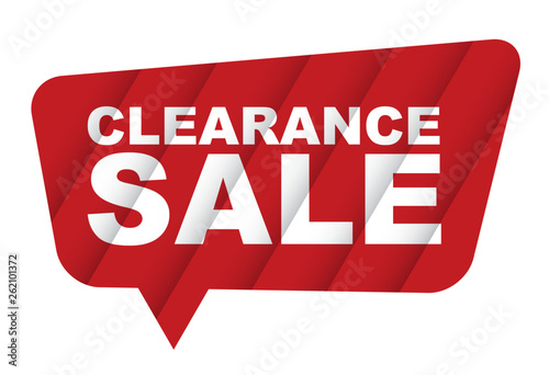 red vector banner clearance sale