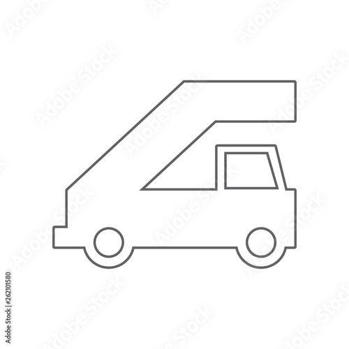 Gangway of plane gangplank icon. Element of Airport for mobile concept and web apps icon. Outline, thin line icon for website design and development, app development