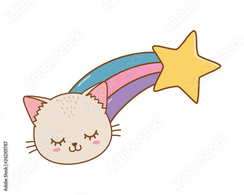cat with shooting star