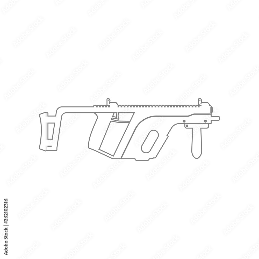 Rifle Kris V gun icon. Element of Army for mobile concept and web apps icon. Outline, thin line icon for website design and development, app development