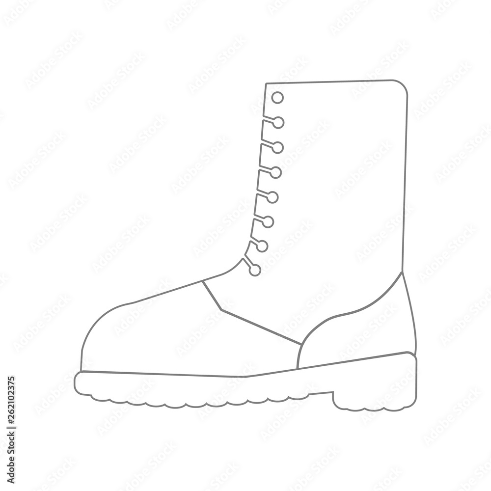 military shoe boots icon. Element of Army for mobile concept and web apps icon. Outline, thin line icon for website design and development, app development