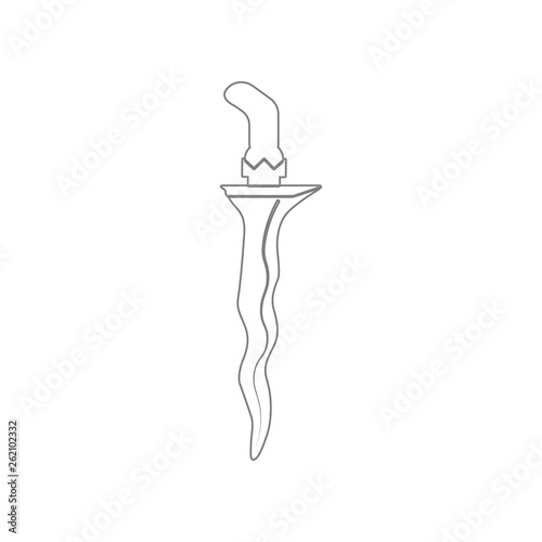 Knife Cris icon. Element of Army for mobile concept and web apps icon. Outline, thin line icon for website design and development, app development