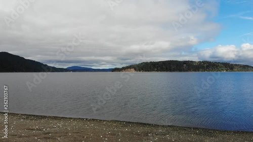 The Hood Canal and Dabob Bay viewed from Point Whitney on Washington's Olympic peninsula photo