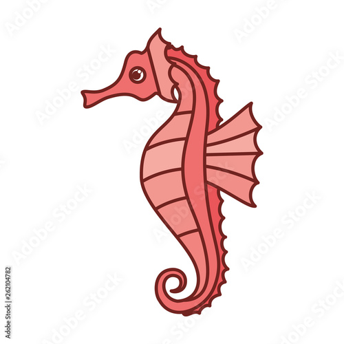 seahorse pattern isolated icon