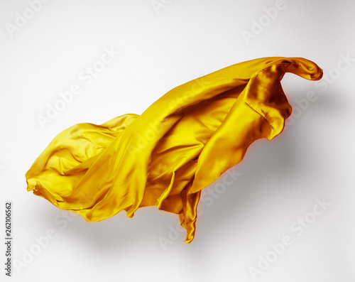 abstract yellow fabric in motion