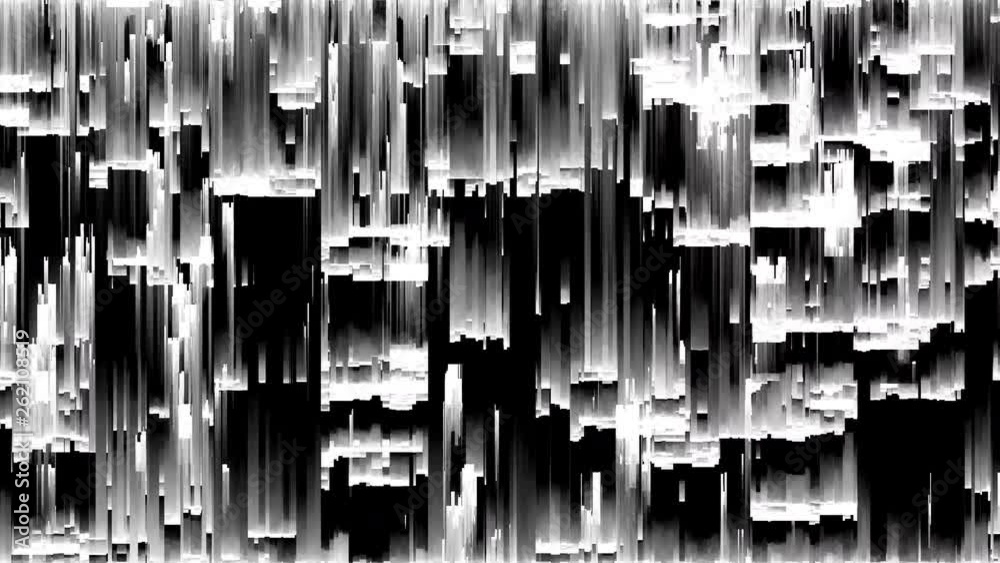Abstract seamless loop animation of pixel sorting pattern glitch effect