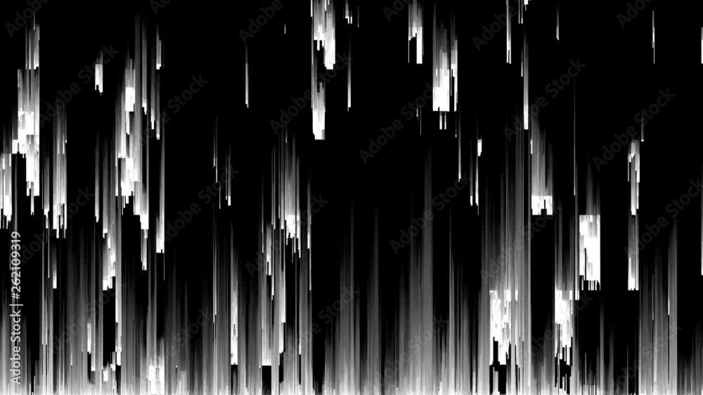 Abstract seamless loop animation of pixel sorting pattern glitch effect. Use in music video, transitions, broadcast, podcast, LED screens, audiovisual performance, , game design, VJ loops.