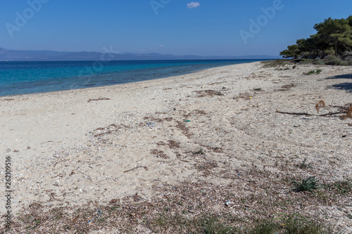 Amazing view of Lagoon Beach at Kassandra Peninsula  Chalkidiki  Central Macedonia  Greece