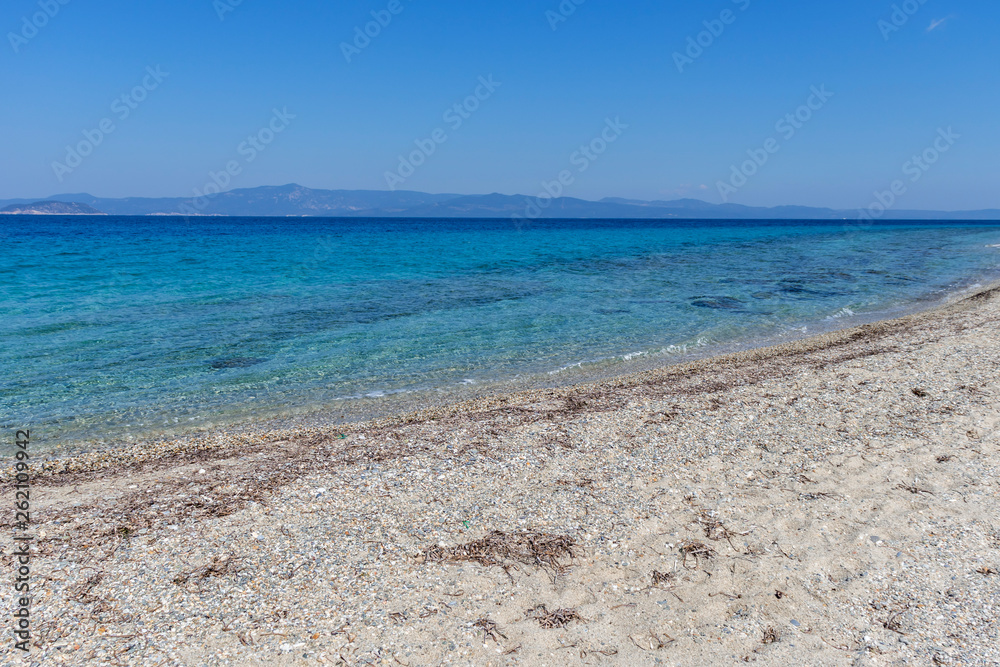 Amazing view of Lagoon Beach at Kassandra Peninsula, Chalkidiki, Central Macedonia, Greece