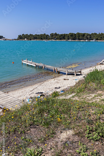 Amazing view of Lagoon Beach at Kassandra Peninsula, Chalkidiki, Central Macedonia, Greece