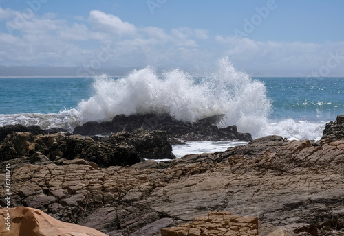 View of the ocean on the Oyster Catcher Trail near Boggams Bay  on the Garden Route, South Africa photo