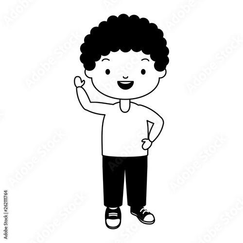 smiling schoolboy character