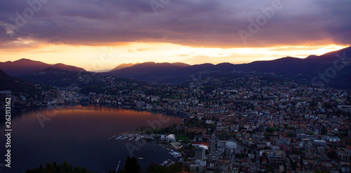 Sonnenuntergang in Lugano 1