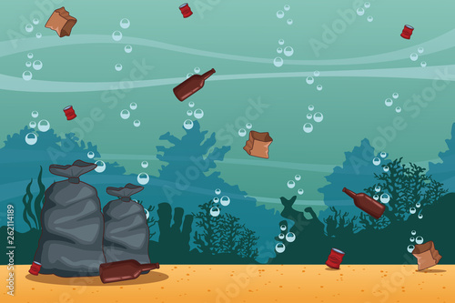 Sea cleaning cartoons