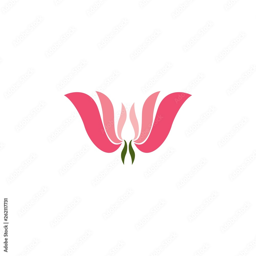 Naklejka premium Abstract Flower logo design vector