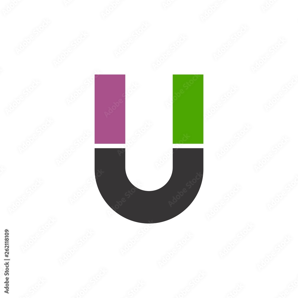 Letter U logo design vector