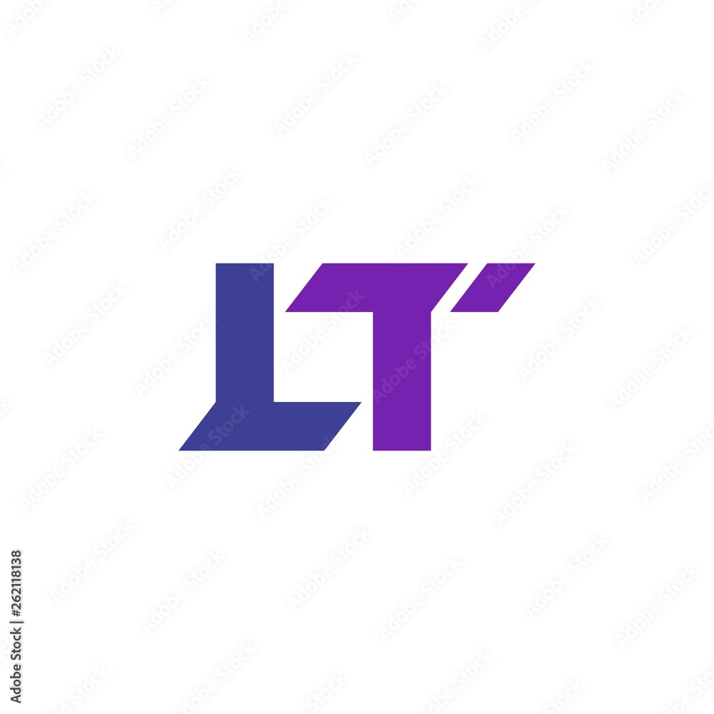 Fototapeta premium LT logo letter design