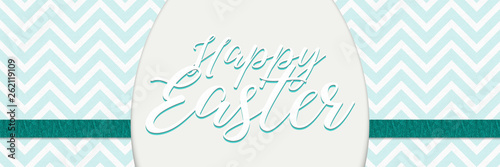 Happy Easter banner paper cut hand made