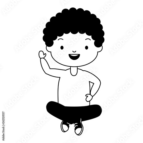 smiling schoolboy character