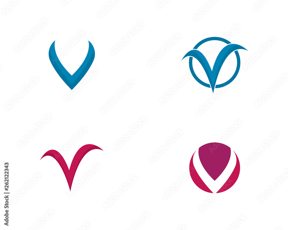 V Letter Logo Template vector illustration design 