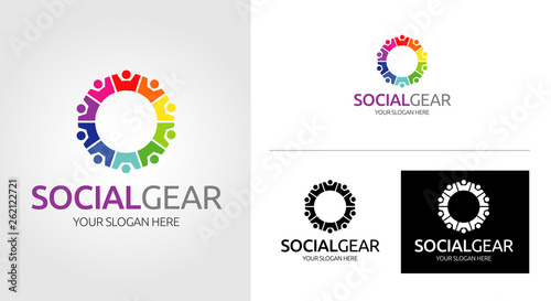 Social Team Logo Template photo
