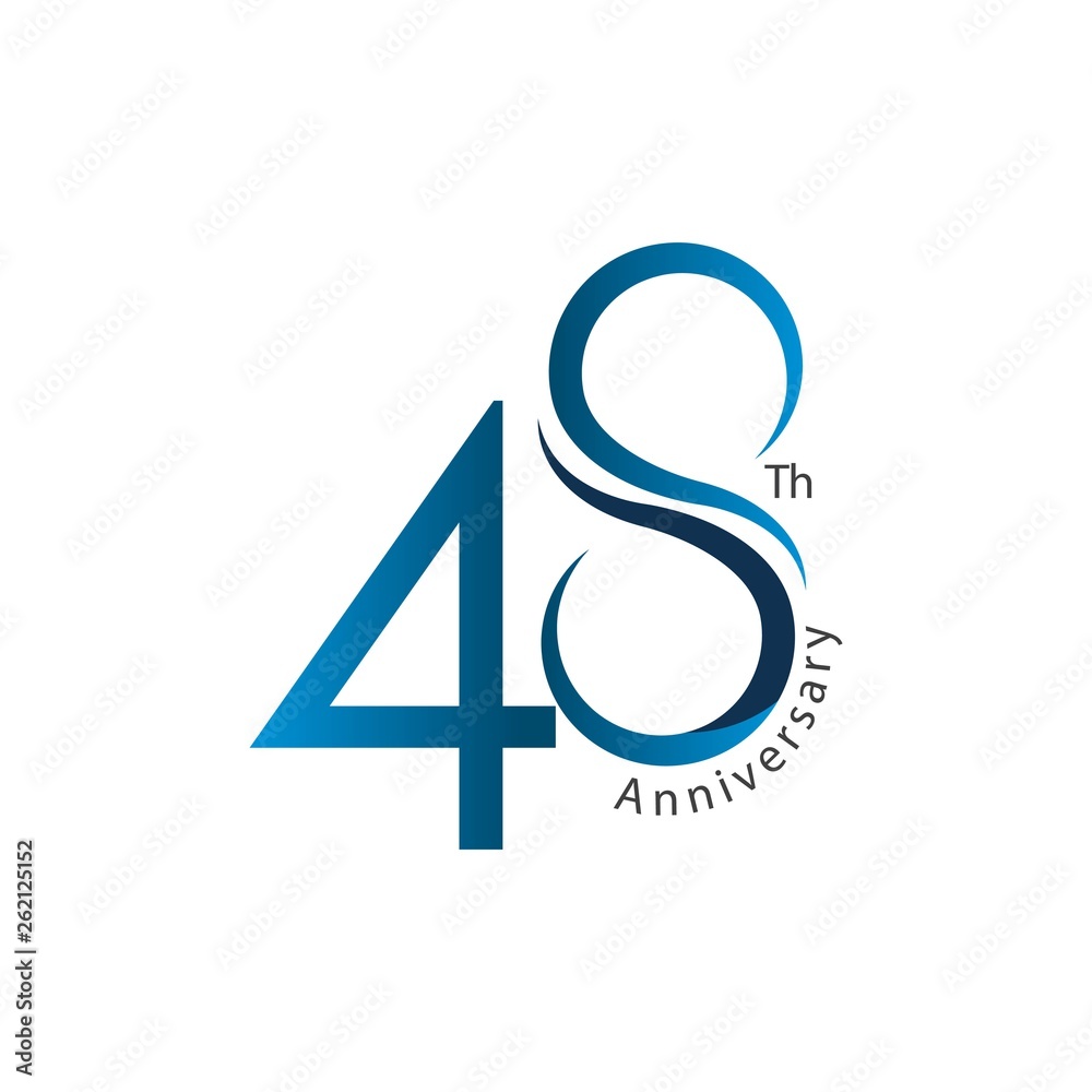 48th Anniversary Vector Template Design Illustration 48th Anniversary Vector Template Design Illustration