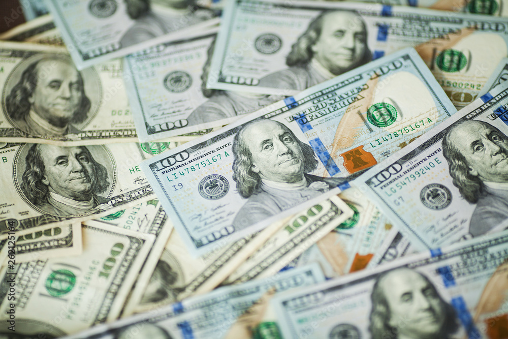 American money background texture bills of 100 american dollars American money background texture bills of 100 american dollars