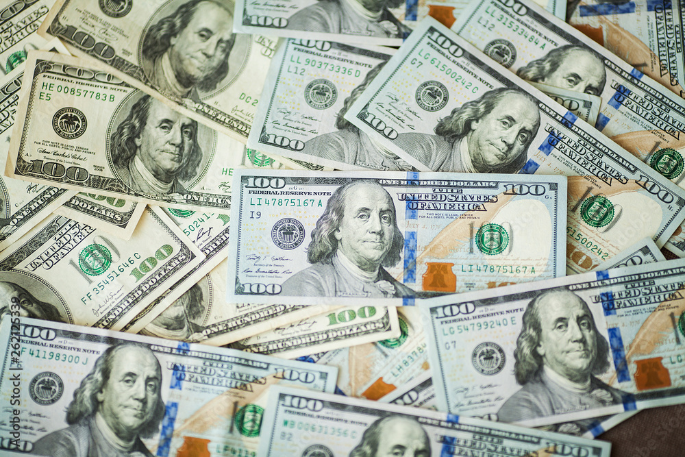 American money background texture bills of 100 american dollars American money background texture bills of 100 american dollars