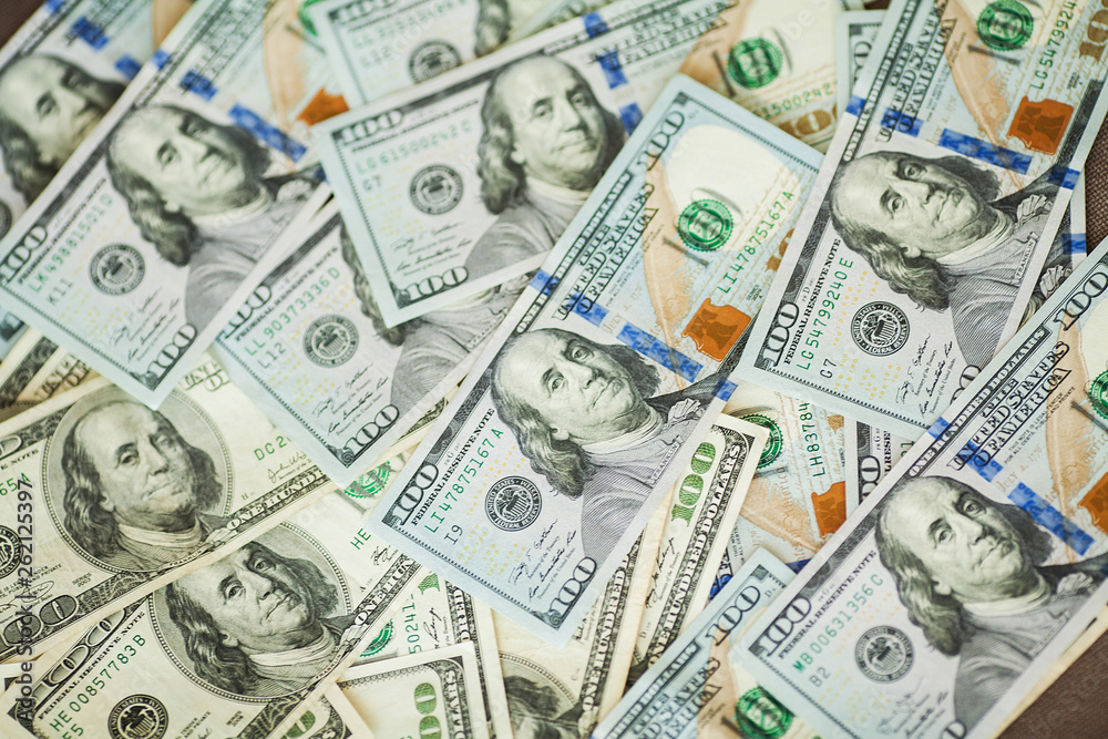 American money background texture bills of 100 american dollars American money background texture bills of 100 american dollars