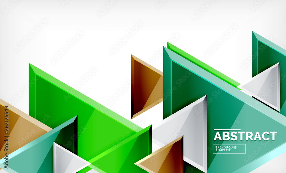 Flying triangles compostion geometric background Flying triangles compostion geometric background