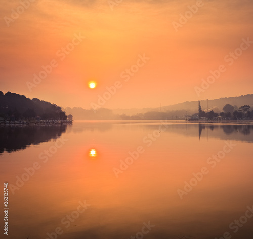 Sunrise over Xuan Huong Lake, Dalat, Vietnam