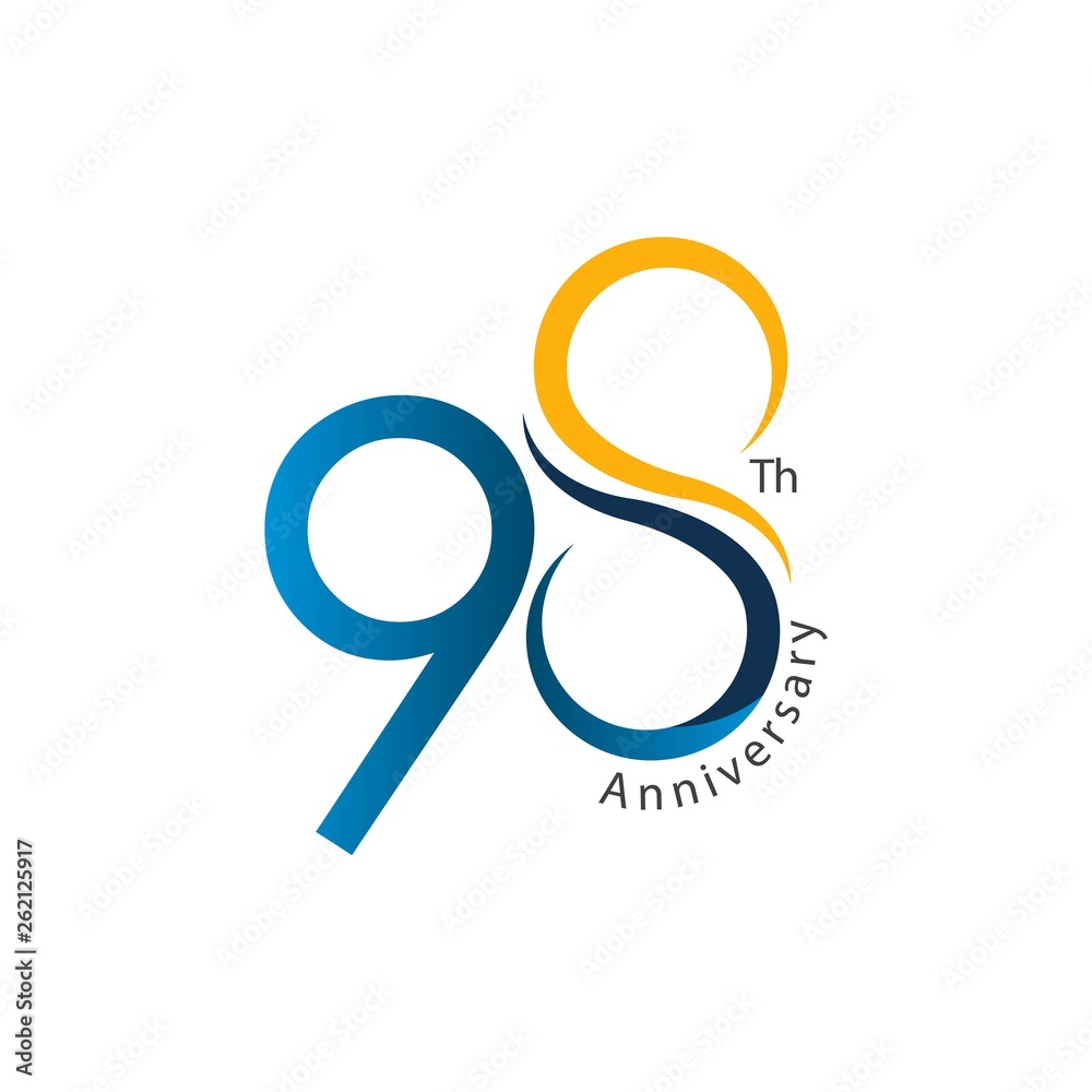 98th Anniversary Vector Template Design Illustration 98th Anniversary Vector Template Design Illustration