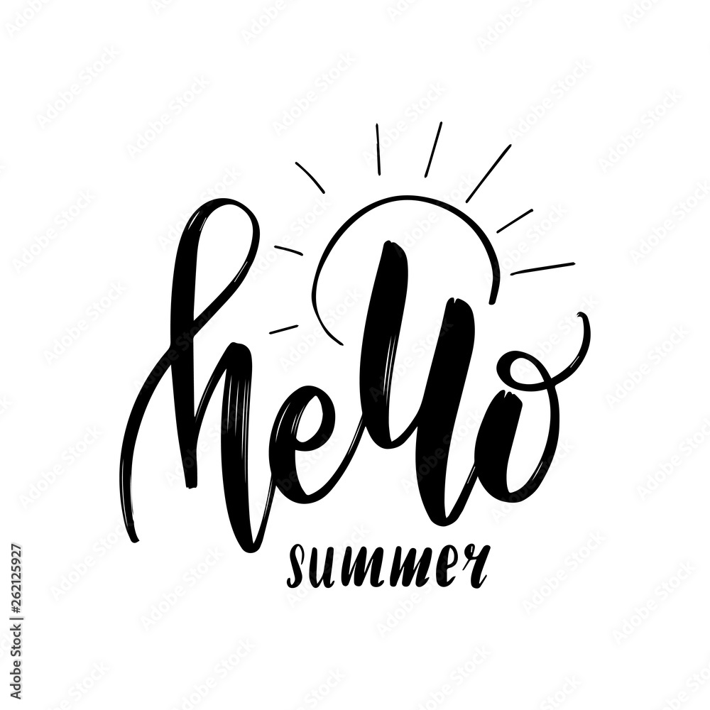 Obraz premium lettering hello summer