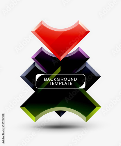 Geometrical 3d shapes background
