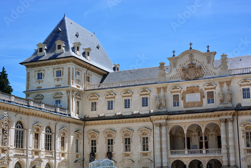 Turin, Piedmont, Italy. The ancient Castle of Valentino, the seat of the Architecture Faculty of the Polytechnic University of Turin.