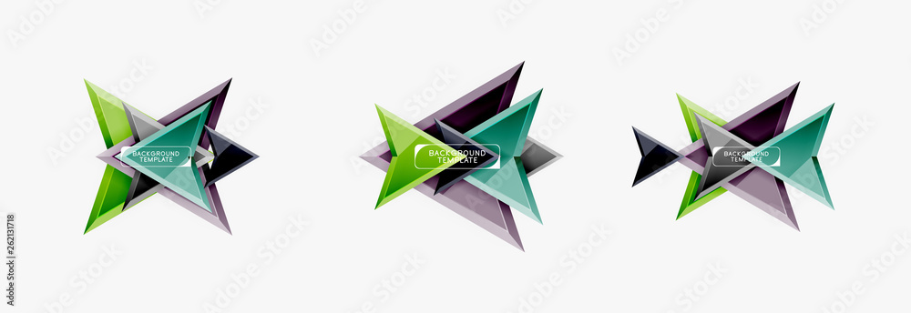 Arrows and triangles geometric design template for banner, background or logo Arrows and triangles geometric design template for banner, background or logo