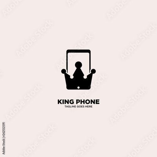 King Phone logo template, vector illustration - Vector
