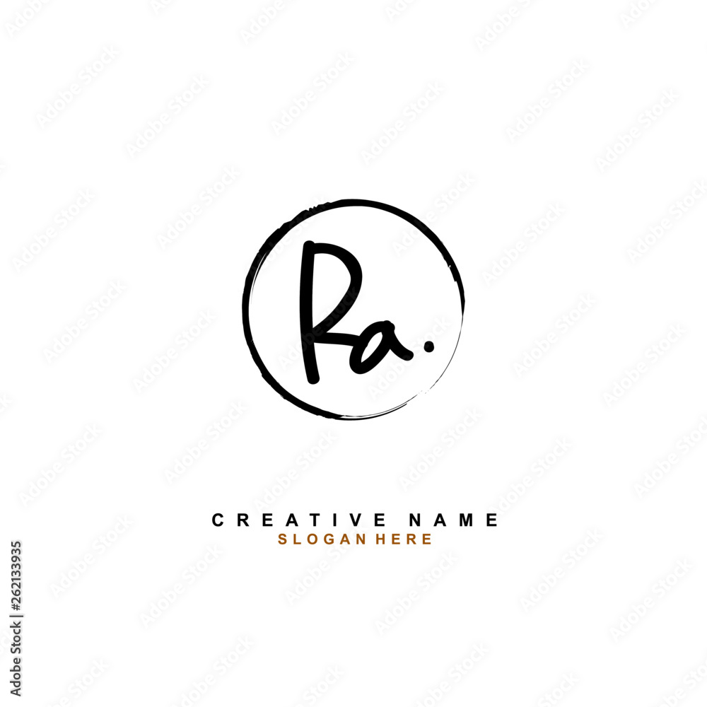 R A RA Initial logo template vector R A RA Initial logo template vector